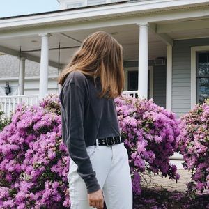 SOLD—Cropped Grey Knit Top